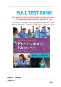 Test Bank For Leddy & Pepper&rsquo;s Professional Nursing&comma; 10th Edition by Lucy Hood&comma; All Chapters 1 - 22 LATEST