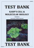 Test Bank with Verified Answers &ndash; Karp&rsquo;s Cell & Molecular Biology &lpar;9th Edition&rpar; By Janet Iwasa & Wallace Marshall &vert; All Chapters Covered &vert; Rated A&plus; &vert; Latest Edition