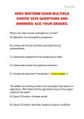 APES MIDTERM EXAM MULTIPLE  CHOICE 2026 QUESTIONS AND  ANSWERS&vert; ACE YOUR GRADES&period;