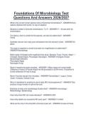 Foundations Of Microbiology Test  Questions And Answers 2026&sol;2027