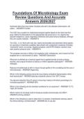 Foundations Of Microbiology Exam  Review Questions And Accurate  Answers 2026&sol;2027