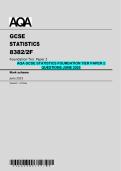 AQA GCSE STATISTICS FOUNDATION TIER PAPER 2  QUESTIONS JUNE 2025