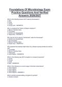 Foundations Of Microbiology Exam  Practice Questions And Verified  Answers 2026&sol;2027 