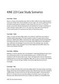 KINE 223 Case Study Scenarios