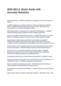 2025 IBCLC Study Guide with Accurate Solutions