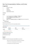 Quiz Case Conceptualization&comma; Wellness&comma; and Christian Integration