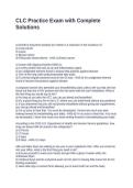 CLC Practice Exam with Complete Solutions