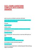 CCC1- EXAM 2 QUESTIONS COMPLETE WITH VERIFIED ANSWERS &vert; VERIFIED EXAM QUESTIONS