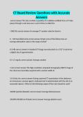 CT Board Review Questions with Accurate Answers