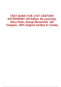 21st Century Astronomy 6th Edition Test Bank by Laura Kay&comma; Stacy Palen & George Blumenthal &ndash; All Chapters 2026&sol;2027