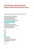 Power Engineering - 4B1&comma; 4B2&comma; 4B7 Practice Questions Complete With 100&percnt; Verified Answers