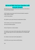 Advanced Skills Final Exam Questions with Accurate Answers