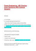 Power Engineering - 4B1 Practice Exam Questions With Outlined Answers