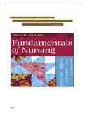 TEST BANK for Fundamentals of Nursing 12th Edition by Patricia A&period; Potter&comma; Anne Griffin Perry&comma; Patricia Stocker &vert; All 50 Chapters Covered &vert; 2026 &vert; Complete Questions and Verified Answers&vert; RATED A&plus;