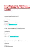 Power Engineering - 4B7 Practice Exam Questions And 100&percnt; Outlined Answers