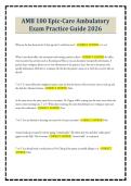AMB 100 Epic-Care Ambulatory Exam Practice Guide 2026