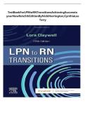 FULL TEST BANK For LPN to RN Transitions 5th Edition by Lora Claywell PhD Latest Update Graded A&plus;