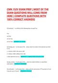 CMN 152V EXAM PREP &vert; MOST OF THE EXAM QUESTIONS WILL COME FROM HERE &vert; COMPLETE QUESTIONS WITH 100&percnt; CORRECT ANSWERS