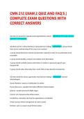CMN 212 EXAM 2 QUIZ AND FAQ'S &vert; COMPLETE EXAM QUESTIONS WITH CORRECT ANSWERS