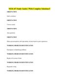 NUR 147 Study Guide &vert; With Complete Solutions