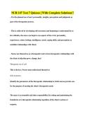 NUR 147 Test 7 Quizzes &vert; With Complete Solutions&excl;