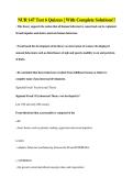 NUR 147 Test 6 Quizzes &vert; With Complete Solutions&excl;