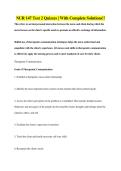 NUR 147 Test 2 Quizzes &vert; With Complete Solutions&excl;