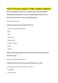 NUR 147 Practice Quizzes &vert; With Complete Solutions
