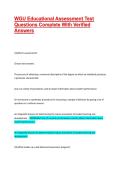 WGU Educational Assessment Test Questions Complete With Verified Answers &vert; 2026 &vert; Verified Exam Questions