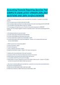 Accounting Financial Reporting Question Pool COMPLETE EXAM LATEST VERSION 2026-2027 QUESTIONS AND 100- Verified ANSWERS &period;pdf