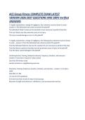 ACE Group Fitness COMPLETE EXAM LATEST VERSION 2026-2027 QUESTIONS AND 100- Verified ANSWERS&period;pdf