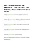 WGU C207 MODULE 1 &vert; PA&vert; PRE ASSESSMENT &vert; EXAM QUESTIONS AND  ANSWERS &vert; LATEST UPDATE 2026 &vert; FULLY  SOLVED 