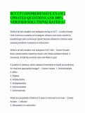 BCCCP COMPREHENSIVE EXAM &vert;&vert; UPDATED QUESTIONS AND 100&percnt; VERIFIED SOLUTIONS&vert;&vert; RATED A&plus;