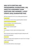 WGU D278 SCRIPTING AND  PROGRAMMING FOUNDATIONS &vert; OA&vert;  OBJECTIVE ASSESSMENT EXAM  QUESTIONS AND ANSWERS &vert; LATEST  UPDATE 2026&vert;&vert; GUARANTEED PASS