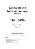 Test Bank &ndash; Ethics for the Information Age&comma; 9th Edition &vert; Michael J&period; Quinn