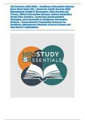 Fall Semester 2026 D522 &ndash; Healthcare Information Systems Exam Study Guide PDF &vert; Electronic Health Records &lpar;EHR&rpar; Management&comma; Health IT Governance&comma; Data Security and Privacy&comma; Clinical Information Systems&comma; System Integration&comma; Health Data Analytics&comma; Technolog