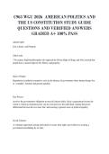 C963 WGU 2026  AMERICAN POLITICS AND  THE US CONSTITUTION STUDY GUIDE  QUESTIONS AND VERIFIED ANSWERS  GRADED A&plus; 100&percnt; PASS 