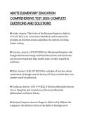 ABCTE ELEMENTARY EDUCATION COMPREHENSIVE TEST 2026 COMPLETE QUESTIONS AND SOLUTIONS