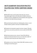ABCTE ELEMENTARY EDUCATION PRACTICE SOLUTION 2026 TESTED QUESTIONS GRADED A&plus;