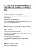 ACLS AHA WITH UPDATES ASSESSMENT 2026 QUESTIONS AND ANSWERS GUARANTEED TO PASS