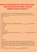 NEVADA CONTRACTORS TEST LATEST EXAM ACTUAL  EXAM QUESTIONS AND CORRECT DETAILED  ANSWERS &vert;ALREADY GRADED A&plus;