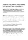 ACLS POST TEST VERSION 5 2026 QUESTIONS WITH COMPLETE SOLUTIONS GRADED A&plus;