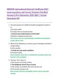 NEBOSH International General Certificate &lpar;IGC&rpar;  exam questions and Correct Answers &lpar;Verified  Answers&rpar; Plus Rationales 2026 Q&A &vert; Instant  Download Pdf 