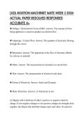 &lpar;AD&rpar; AVIATION MACHINIST MATE WEEK 2 2026 ACTUAL PAPER RESOLVED RESPONSES ACCURATE A&plus;