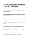 ADL2601 COMPREHENSIVE QUESTIONS AND SOLUTIONS 2026 GRADED A&plus;