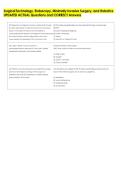 Surgical Technology&period; Endoscopy&comma; Minimally Invasive Surgery&comma; and Robotics  UPDATED ACTUAL Questions and CORRECT Answers