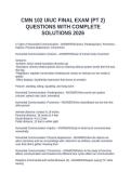CMN 102 UIUC FINAL EXAM &lpar;PT 2&rpar; QUESTIONS WITH COMPLETE SOLUTIONS 2026