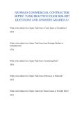 GEORGIA COMMERCIAL CONTRACTOR SEPTIC TANK PRACTICE EXAM 2026-2027 QUESTIONS AND ANSWERS GRADED A&plus;