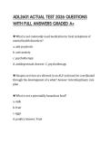 ADL2601 ACTUAL TEST 2026 QUESTIONS WITH FULL ANSWERS GRADED A&plus;