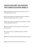 ADL2601 EXAM SCRIPT 2026 QUESTIONS WITH COMPLETE SOLUTIONS GRADED A&plus;